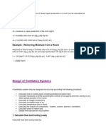 Design of Ventilation Systems: Example - Removing Moisture From A Room