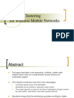 Adaptive Clustering For Wireless Mobile Networks