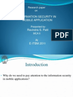 Information Security in Mobile Application: Research Paper On