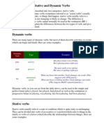 Stative and Dynamic Verbs