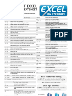 Excel Keyboard Shortcut Cheatsheet