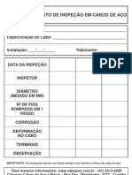 Ficha de Inspeção Cabo de Aço