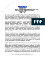 Metatech-Report On Severe Space Weather-January 11, 2009