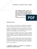 Mandado de Segurança em Matéria Penal - Algumas Variáveis