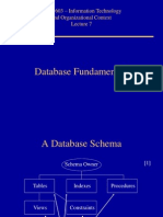 Database Fundamentals: INFM 603 - Information Technology and Organizational Context