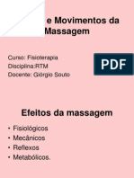 Movimentos e Fluxo de Massagem