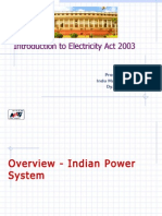 Introduction To Electricity Act 2003: Presented by Indu Maheshwari Dy. Director