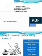 Guidelines For Marketing Project & Report Writing (Steps Involved)