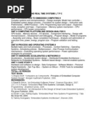 Ec2042 Embedded and Real Time Systems L T P C