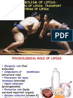 Digestion of Lipids. Transport Forms of Lipids