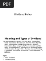 Dividend Policy