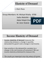 Income Elasticity of Demand