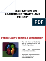 Presentation On Leadership Traits and Ethics