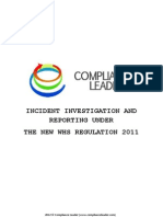 Incident Investigation and Reporting Under The New WHS Regulation 2011