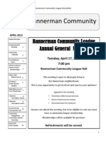 Bannerman Community League Annual General Meeting