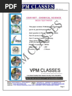 VPM Classes - Solved Mock Paper - New Pattern - Csir Ugc Net Chemistry 2012