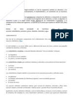 La Nutrición Es El Proceso Biológico Mediante El Cual Los Organismos Asimilan Los Alimentos y Los Líquidos Necesarios para El Funcionamiento