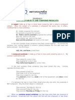 Compound Subjects, Predicates and Parallel Structures