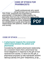 Code of Ethics For Pharmacists