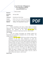 The Law Society of Singapore V Tay Eng Kwee Edwin