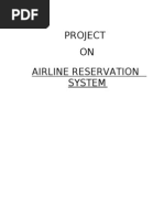 Airline Reservation System