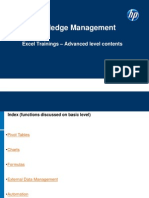 Excel Training - Advanced Level Description