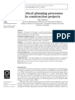 Critical Planning Process in Construction Project