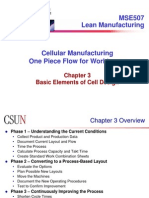 MSE507 Lean Manufacturing: Basic Elements of Cell Design