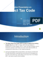 Direct Tax Code: Taxation Presentation On