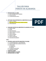 Taller para Ministerios de Alabanza (Temario)