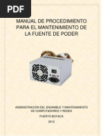 Mantenimiento de Fuente de Poder