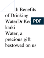 Health Benefits of Drinking WaterDr