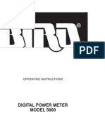 Digital Power Meter MODEL 5000: Operating Instructions