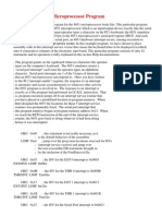 An Example 8051 Microprocessor Program