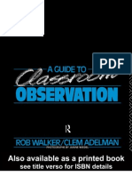 'A Guide To Classroom Observation' - Walker Rob, Adelman Clem