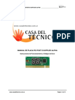 Manual de Placa Pci Post Tester en Espanol