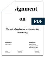 The Role of Real Estate in Choosing The Franchisees