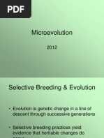 Micro Evolution Lecture 2012