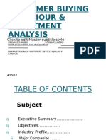 Customer Buying Behaviour & Investment Analysis