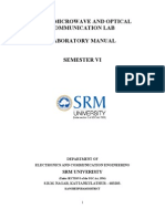 Microwave & Optical Communication Lab Manual - SRM