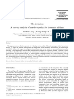 A Survey Analysis of Service Quality For Domestic Airlines