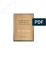 Adler Alfred La Psicologia Individual Y La Escuela