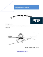 Work Book Unit 1 Accounting Equation - Solved