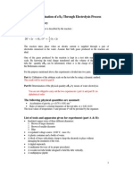 I. Determination of E/k Through Electrolysis Process: Background Theory