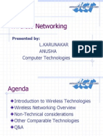 Wireless Networking: L.Karunakar Anusha Computer Technologies