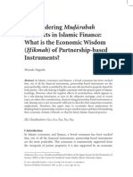 Reconsidering Mudarabah Contracts in Islamic Finance What Is The Economic Wisdom (Hikmah) of Partnership-Based Instruments