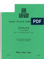 Cesar Franck - Sonata in A Major (Arr. Eugene Levinson), Double Bass