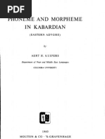 A Kuipers Phoneme and Morpheme in Kabardian 1960