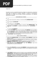 Contrato de Arrendamiento de Casa Habitación