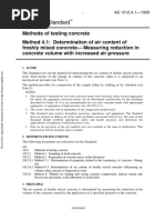 As 1012.4.1-1999 Methods of Testing Concrete Determination of Air Content of Freshly Mixed Concrete - Measuri